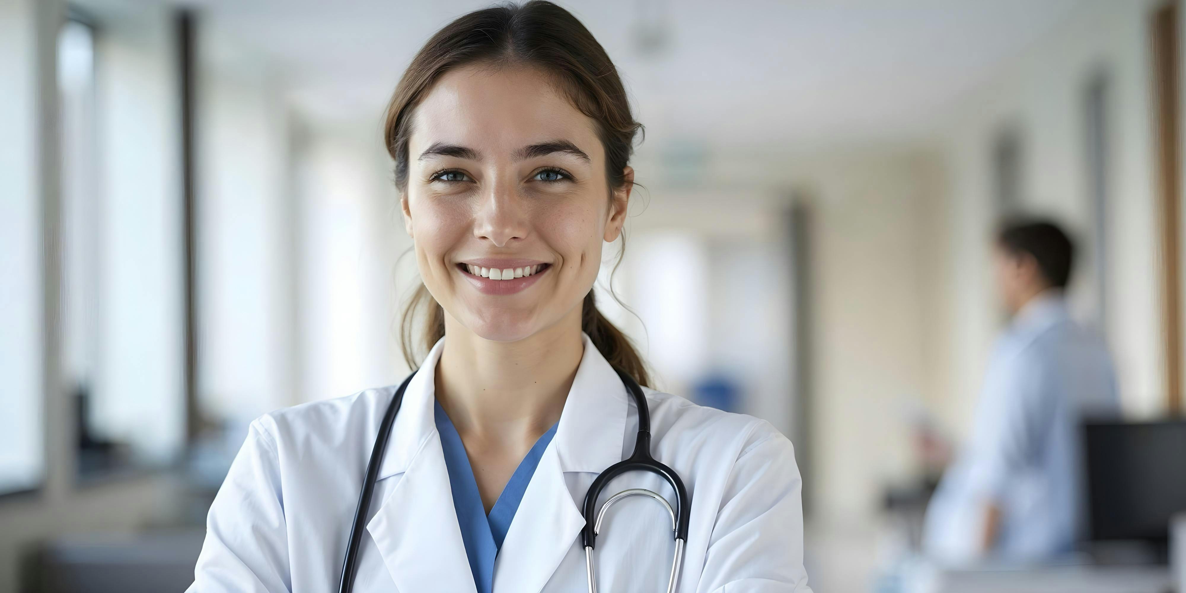 Eine Ärztin in einem Krankenhaus