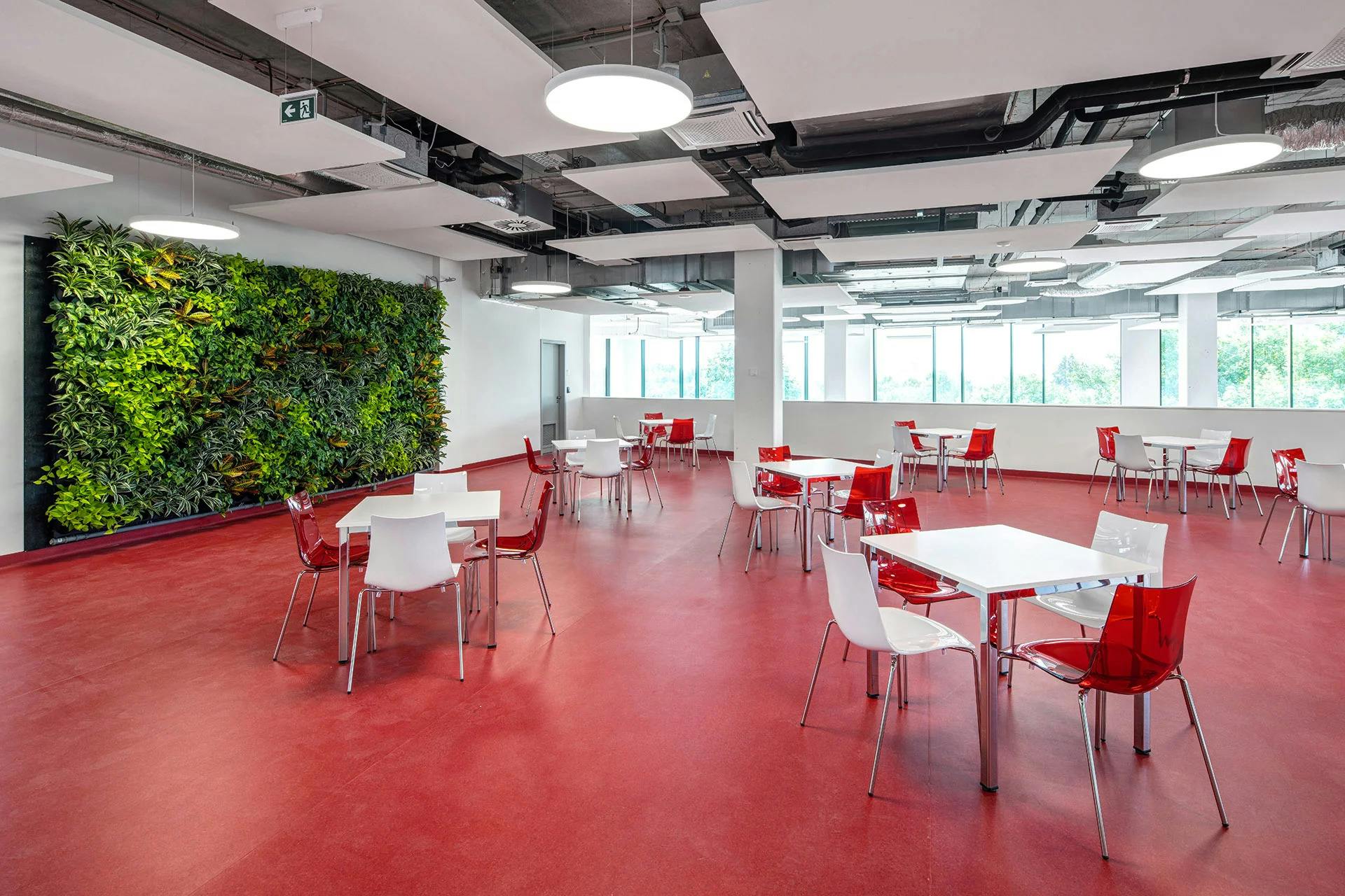 Der neue Campus in Pilsen, die Mensa (Detail)